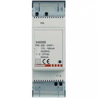 ALIMENTATORE SUPPLEMENTARE 2DIN 230V - BTICINO 346020 product photo Photo 01 3XL