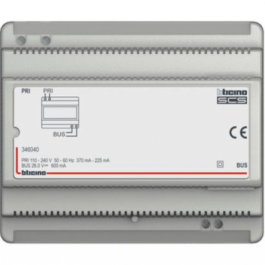 ALIMENTATORE IMPIANTI AUDIO CITOFONICO 2 FILI - BTICINO 346040 product photo Photo 01 3XL