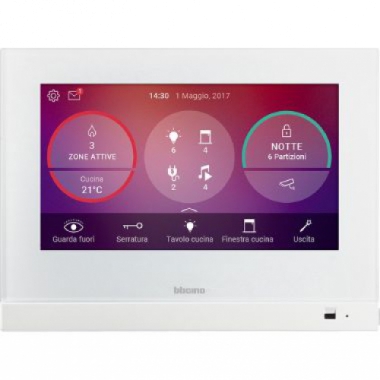 VIDEO HOMETOUCH TOUCH SCREEN 7' PER SISTEMA MYHOME WHITE - BTICINO 3488W product photo Photo 01 3XL