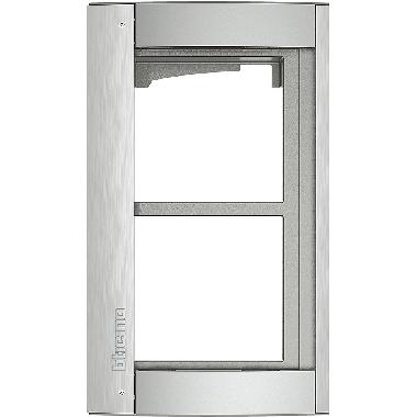 SUPPORTO 2 MODULI ALLUMINIO METALLIZZATO - BTICINO 350221 product photo Photo 02 3XL