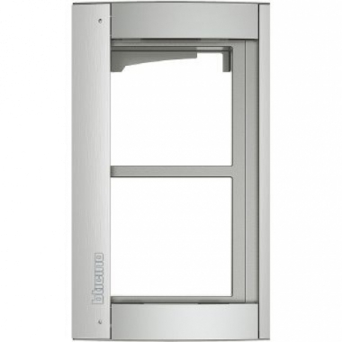 SUPPORTO 2 MODULI ALLUMINIO METALLIZZATO - BTICINO 350221 product photo Photo 01 3XL