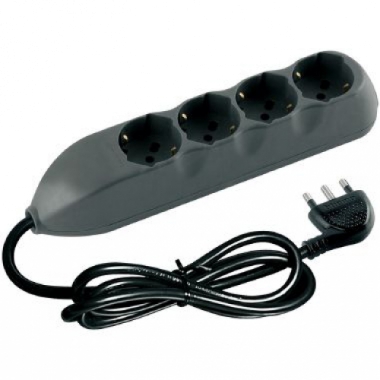 MULTIPRESA KIT 4 PRESE SPINE TEDESC/BIPASSO+CAVO GRIGIO ANTRACITE - BTICINO 3680G product photo Photo 01 3XL