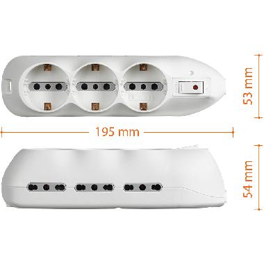 MULTIPRESA SLOT9 6+3 PRESE SPINA 16A+INTERRUTORE BIANCA - BTICINO 3699DB product photo Photo 05 3XL