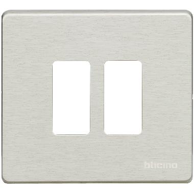 MAGIC - PLACCA 2P SCATOLA TONDA ALLUMINIO - BTICINO 500/2/AL - BTICINO 500/2/AL product photo Photo 01 3XL