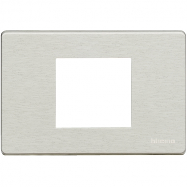 PLACCA 2 POSTI CENTRATI ALLUMINIO MAGIC TT - BTICINO 503/23A/AL product photo Photo 01 3XL
