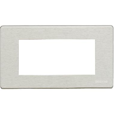 PLACCA 4 POSTI ALLUMINIO MATIX AVORIO MAGIC TT - BTICINO 504/4A/AL product photo Photo 02 3XL