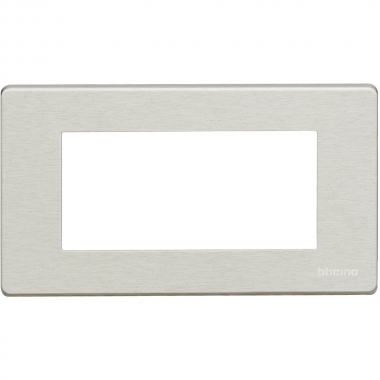 PLACCA 4 POSTI ALLUMINIO MATIX AVORIO MAGIC TT - BTICINO 504/4A/AL product photo Photo 01 3XL
