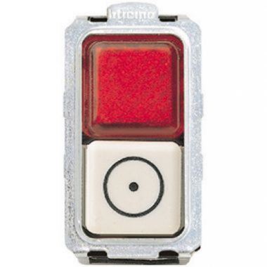 PULSANTE + PORTALAMPADA 24V ROSSO MAGIC - BTICINO 5057R product photo Photo 01 3XL