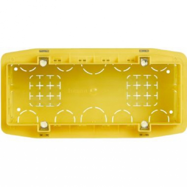 SCATOLA DA INCASSO A 7/6 POSTI IN LINEA GIALLO - BTICINO 506L product photo Photo 01 3XL