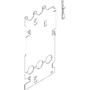 PIASTRA SUPPORTO PER M4 630 FISSI VERTICALI CON ATTACCHI POSTERIORE PER TELAIO 9061T/TN O 9081T/TN - BTICINO 9004S product photo Photo 02 3XL