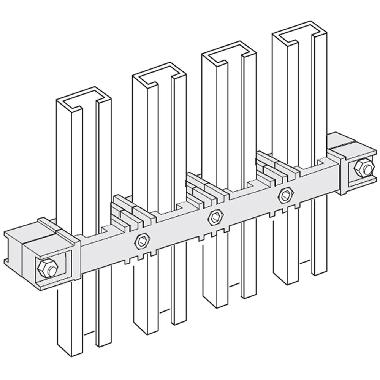 ISOLATORE PORTA BARRE INTERMEDIO VERTICALE/ORIZZONTALE PER 1 BARRA PER FASE PER ARMADI HDX - IN= 500-1250A - BTICINO 91881/1 product photo Photo 02 3XL
