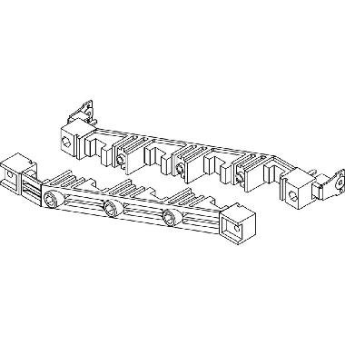 ISOLATORE PORTABARRE INTERMEDIO A SCALETTA VERTICALE/ORIZZONTALE PER 1 BARRA PER FASE PER ARMADI HDX - IN= 500-1250A - BTICINO 91881/IS product photo Photo 02 3XL
