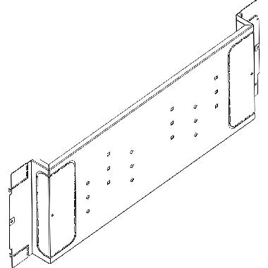 PIASTRA DI FISSAGGIO PER M4 630 FISSI ORIZZONTALI IN QUADRI E ARMADI LDX800, MDX800 E HDX LARGHEZZA 850MM - BTICINO 9741P/04 product photo Photo 02 3XL