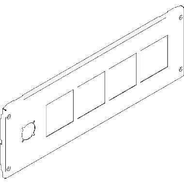 PANNELLO A 4 VITI DI FISSAGGIO PER 4 STRUMENTI 72X72MM 850X200MM - BTICINO 9780SNC product photo Photo 02 3XL