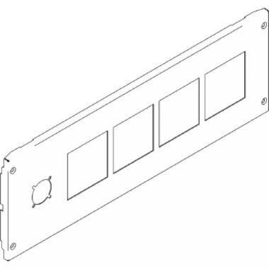 PANNELLO A 4 VITI DI FISSAGGIO PER 4 STRUMENTI 72X72MM 850X200MM - BTICINO 9780SNC product photo Photo 01 3XL