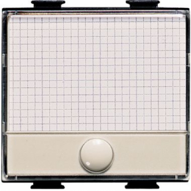 PULSANTE 1P NO 250V AC 10A CON TARGA PORTANOME ILLUMINABILE COLORE AVORIO - BTICINO A5008 product photo Photo 01 3XL