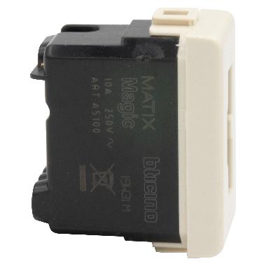 PRESA 10A IRREVERSIBILE 2P+T PER SPINA ART. 2200NA O 2200NN AVORIO MATIX MAGIC - BTICINO A5100 product photo Photo 04 3XL