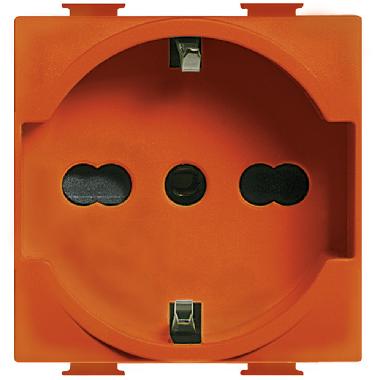 MATIX MAGIC - PRESA SCHUKO BIPASSO ARANCION - BTICINO A5440X16A - BTICINO A5440X16A product photo Photo 01 3XL