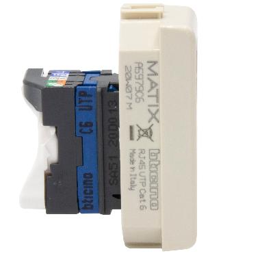 CONNETTORE RJ45 TOOLLESSUTP CAT6 AVORIO MAGIC TT - BTICINO A5979C6 product photo Photo 05 3XL