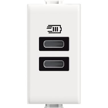 MATIX - Caricatore USB tipo C+C 1 modulo bianco - BTICINO AM4191CC product photo Photo 01 3XL