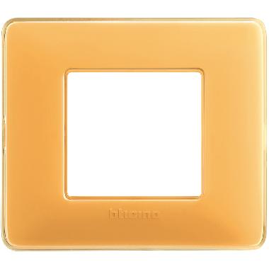 matix - placca 2 posti colors ambra - BTICINO AM4802CAB product photo Photo 02 3XL