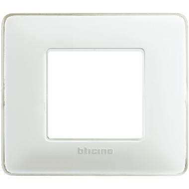 matix - placca 2 posti colors ghiaccio - BTICINO AM4802CBN product photo Photo 02 3XL