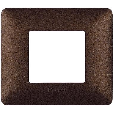 matix - placca 2 posti marrone caffe - BTICINO AM4802TGG product photo Photo 02 3XL