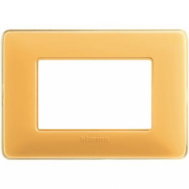 matix - placca 3 posti colors ambra - BTICINO AM4803CAB product photo Photo 01 3XL