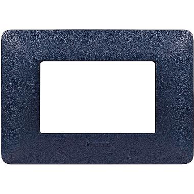 matix - placca 3 posti blu mercurio - BTICINO AM4803TBM product photo Photo 02 3XL