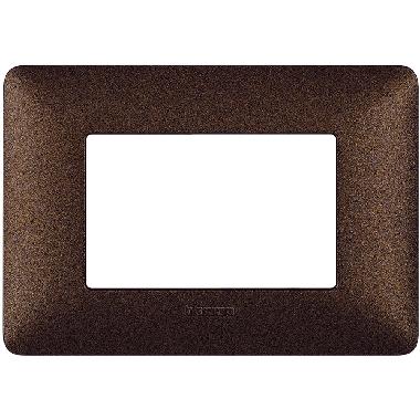 matix - placca 3 posti marrone caffe - BTICINO AM4803TGG product photo Photo 02 3XL