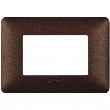 matix - placca 3 posti marrone caffe - BTICINO AM4803TGG product photo Photo 01 3XL