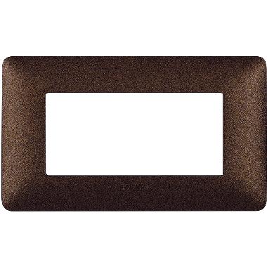 matix - placca 4 posti marrone caffe - BTICINO AM4804TGG product photo Photo 02 3XL
