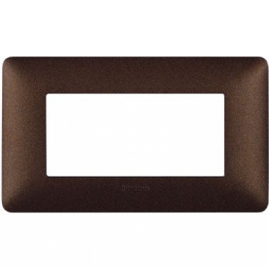 matix - placca 4 posti marrone caffe - BTICINO AM4804TGG product photo Photo 01 3XL