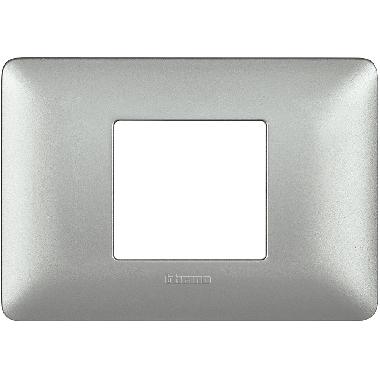 matix - placca 2 posti centrati silver - BTICINO AM4819MSL product photo Photo 02 3XL