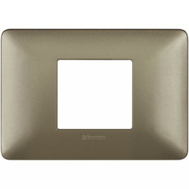 matix - placca 2 posti centrati titanium - BTICINO AM4819MTA product photo Photo 01 3XL