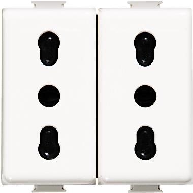 matix - presa 10/16A duplex - BTICINO AM5180/2 product photo Photo 02 3XL