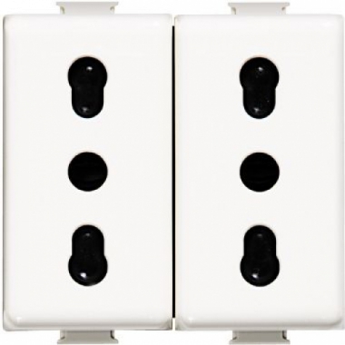 matix - presa 10/16A duplex - BTICINO AM5180/2 product photo Photo 01 3XL