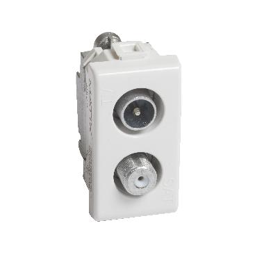 Matix - Presa TV-SAT diretta demix 1 modulo bian - BTICINO AM5214D product photo Photo 02 3XL