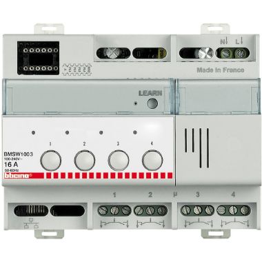 ATTUATORE ON/OFF 4X16A 6DIN 230V - BTICINO BMSW1003 - BTICINO BMSW1003 product photo Photo 01 3XL