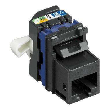 CONNETTORE FRONTALE RJ45 CON ATTACCO UNIVERSALE KEYSTONE CAT6 UTP - BTICINO C9079KC6 product photo Photo 03 3XL