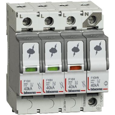 BTDIN - SPD T2 40KA 3P+N NR - BTICINO F10HS4 - BTICINO F10HS4 - BTICINO F10HS4 product photo Photo 02 3XL