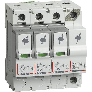 BTDIN - SPD T1+T2 8KA 3P+N NR+SD - BTICINO F10LC4 - BTICINO F10LC4 - BTICINO F10LC4 product photo Photo 01 3XL