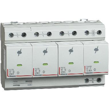 BTDIN - LIMITATORE SOVRATENSIONE TIPO1 3+1 IIMP 25KA - BTICINO F10T4 - BTICINO F10T4 product photo Photo 01 3XL