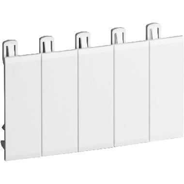 COPRIFORO FALSO POLO BIANCO 5 MODULI DIN CON PREFRATTURE 1/2 MOD - BTICINO F215FP product photo Photo 02 3XL