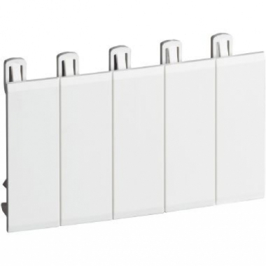 COPRIFORO FALSO POLO BIANCO 5 MODULI DIN CON PREFRATTURE 1/2 MOD - BTICINO F215FP product photo Photo 01 3XL