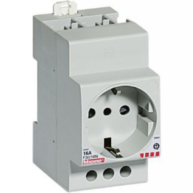 PRESA STANDARD TEDESCO MODULARE IN= 10/16A - VN=230V - 2P+T BTDIN - BTICINO F30/16N product photo Photo 01 3XL