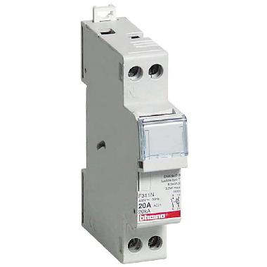 PORTAFUSIBILE SEZIONABILE 1P+N 20A 400V BTDIN - BTICINO F311N product photo Photo 02 3XL