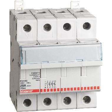 BTDIN - PORTAFUSIBILE SEZIONABILE 3P+N 20A - BTICINO F313N product photo Photo 02 3XL