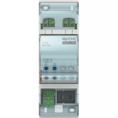 ATTUATORE DIN 2 USCITE 0-10V BUS - BTICINO F430V10 product photo Photo 01 3XL