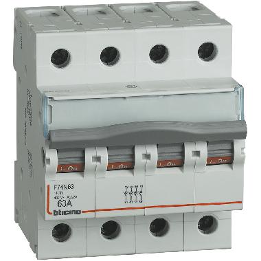 SEZIONATORE 4P 63A BTDIN - BTICINO F74N63 product photo Photo 02 3XL